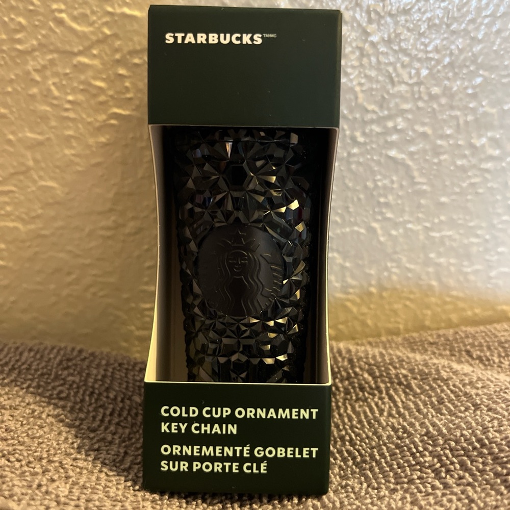 Starbucks Blue Ribbon Cold Cup Ornament Key Chain